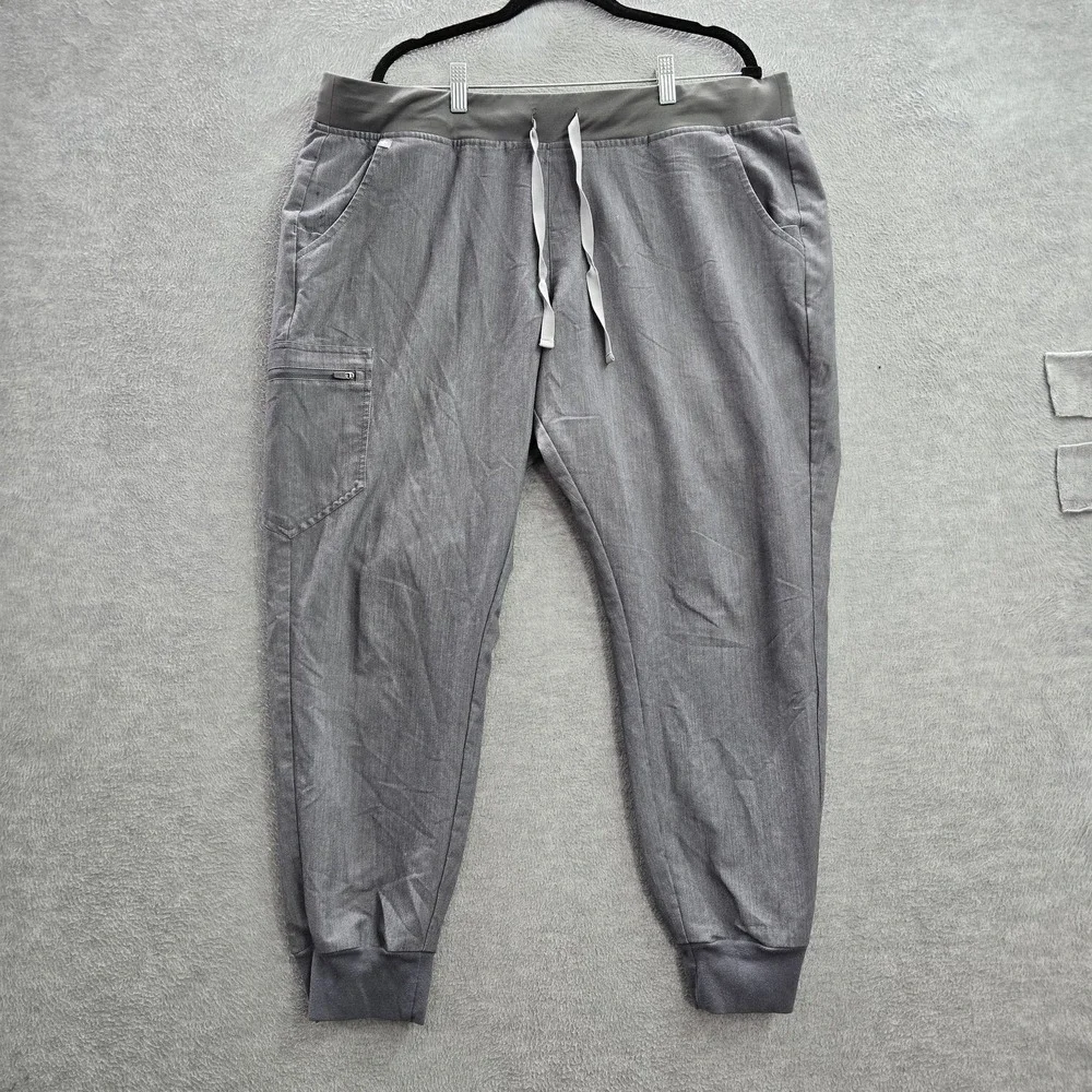 FIGS Women Scrub Pants XXL Gray  Zamora Jogger Drawstring 28